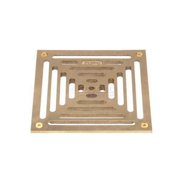 Zurn 7" x 7" Square Floor Drain W/Screws, Brass